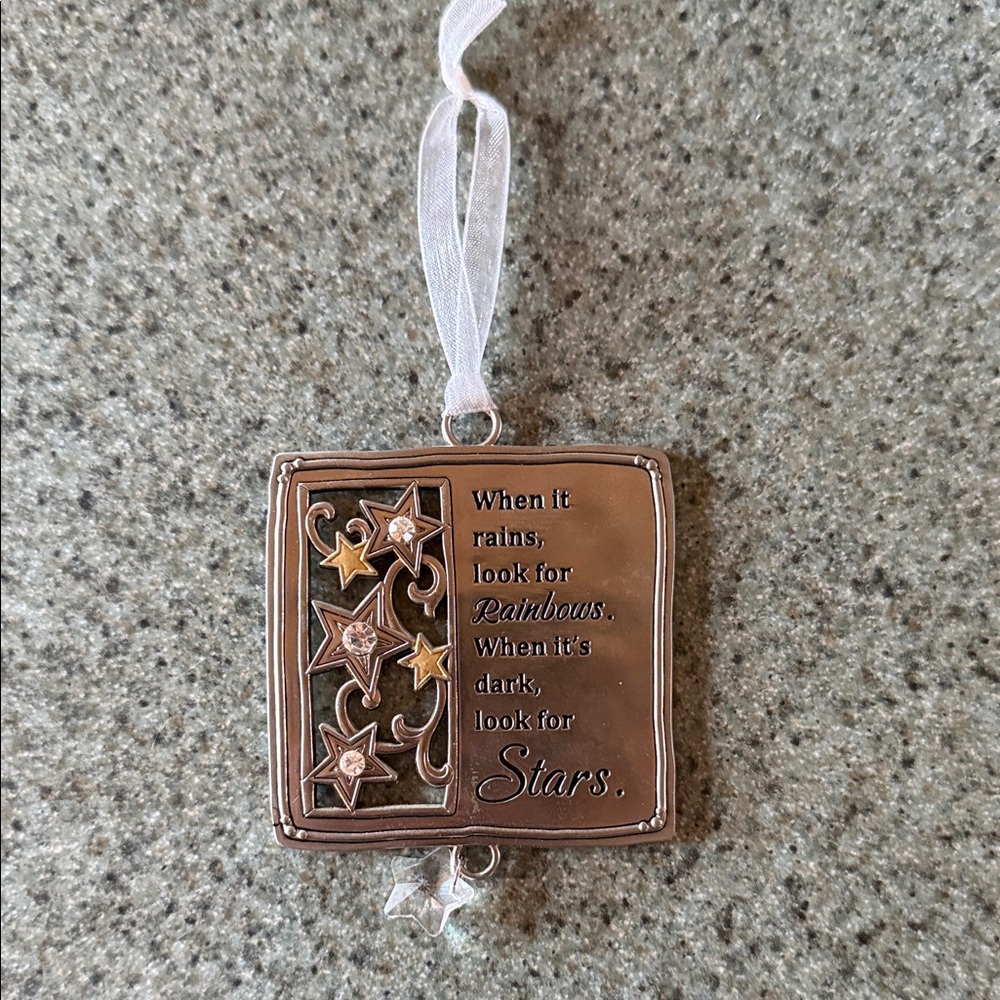 Inspirational Star Ornament with Ribbon